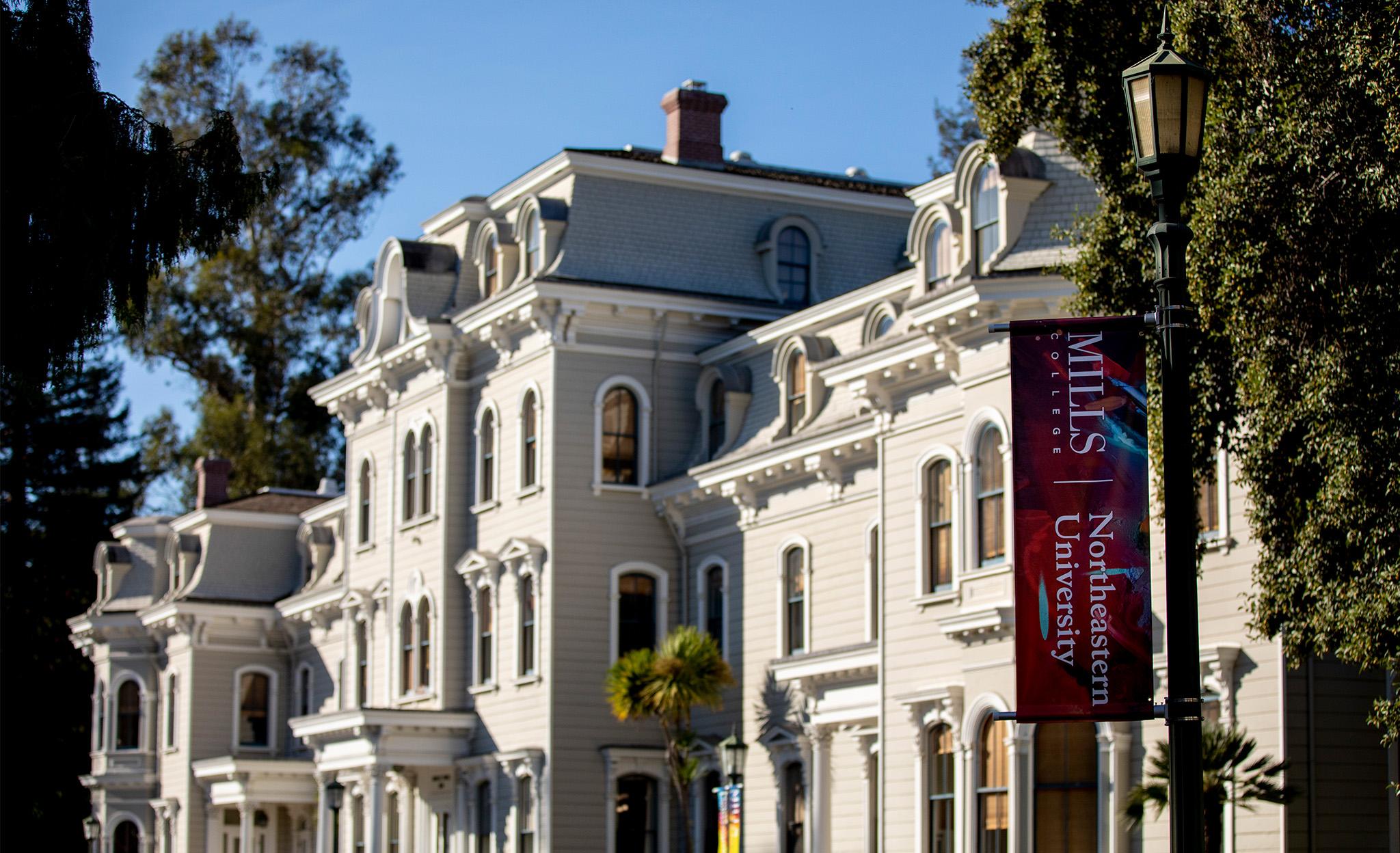 Historic Mills Hall on the Oakland, CA campus